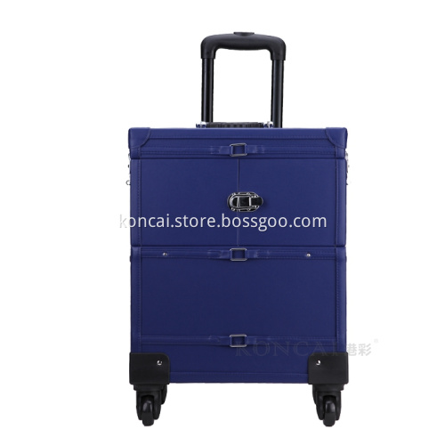 Portable Beauty Case With Compartments Aluminum Custom Cosmetic Case